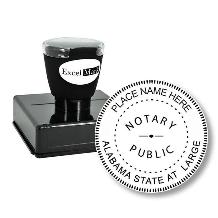 Round Pre-Inked Alabama Notary Stamp