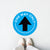 Blue One Way Only Arrow Floor Decal