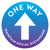 One Way Arrow Floor Decal