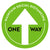 One Way Social Distancing Arrow Floor Decal