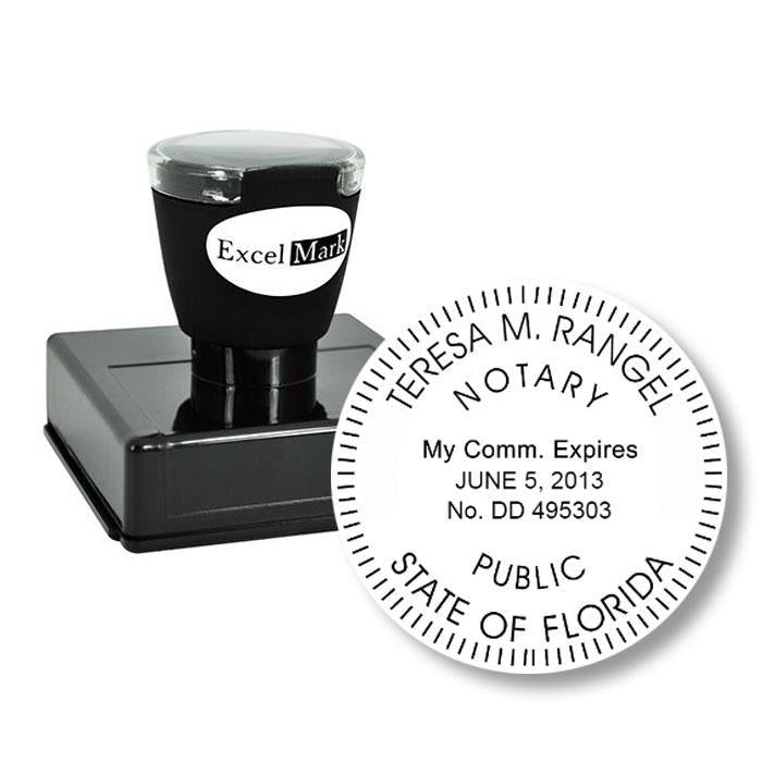 Round Pre-Inked Florida Notary Stamp