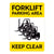 Forklift Parking Area Keep Clear Warehouse Safety Sign