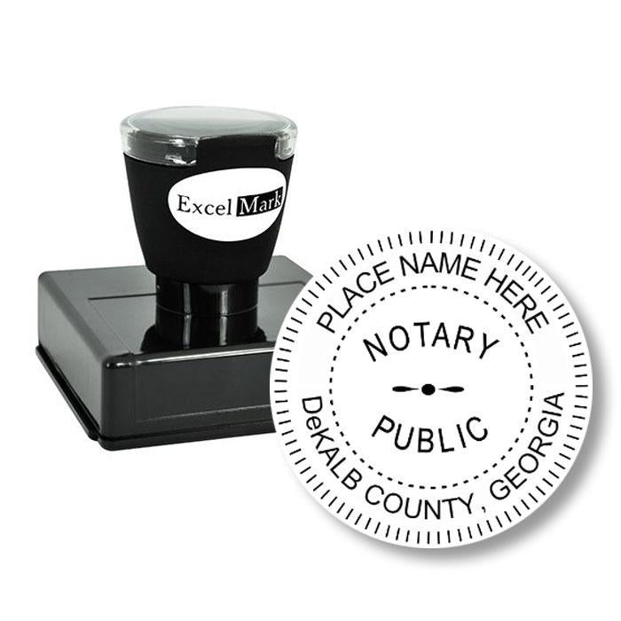 Round Pre-Inked Georgia Notary Stamp