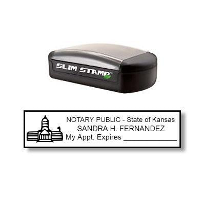 Slim Kansas Notary Stamp