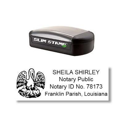 Slim Louisiana Notary Stamp