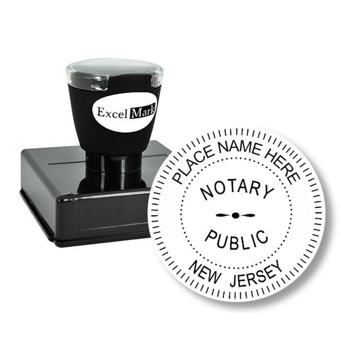 Round Pre-Inked New Jersey Notary Stamp