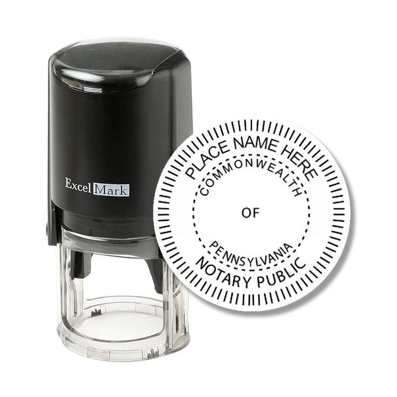 Round Self-Inking Pennsylvania Notary Stamp