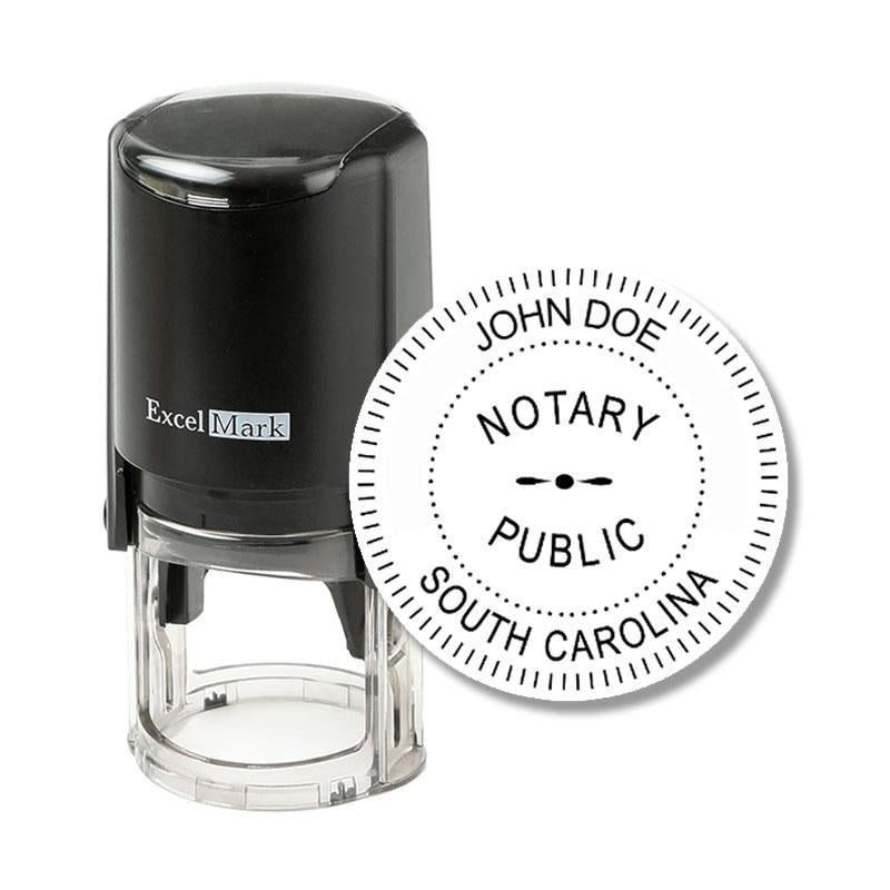 Round Self-Inking South Carolina Notary Stamp