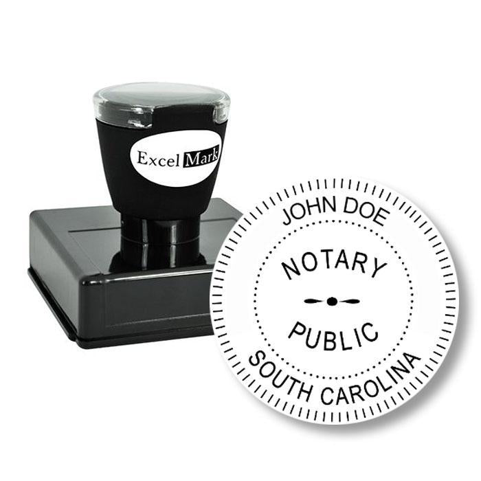 Round Pre-Inked South Carolina Notary Stamp