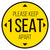 Please Keep 1 Seat Apart Chair Decal