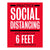 Practice Social Distancing Keep A Minimum Decal