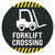 Forklift Crossing Floor Decal