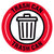 Red Trash Can Floor Decal