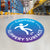 Blue Caution Slippery Surface Floor Decal