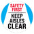 Safety First Keep Aisles Clear Floor Decal