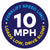 Forklift Speed Limit 10 MPH Floor Decal